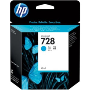 HP 728 CYAN INK CARTRIDGE FOR T7 830 ( 40ML ) | Hewlett Packard Inkjet Cartridges Genuine