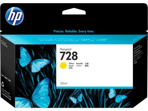 HP 728 YELLOW INK CARTRIDGE FOR T7 830 ( 130ML ) | Hewlett Packard Inkjet Cartridges Genuine