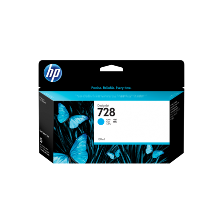 HP 728 CYAN INK CARTRIDGE FOR T7 830 ( 130ML ) | Hewlett Packard Inkjet Cartridges Genuine