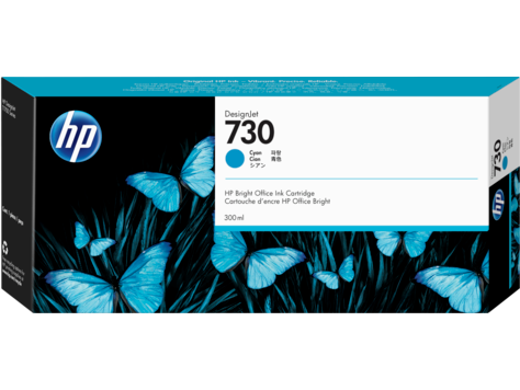 HP 730 CYAN INKJET CARTRIDGE 300ML FOR DJ T1700 T1700DR | Hewlett Packard Inkjet Cartridges Genuine