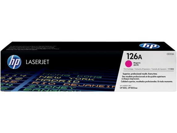 HP 126A MAGENTA TONER CARTRIDGE  FOR COLOUR LASERJET CP1025 SERIES(1000 PAGE YIELD) | Hewlett Packard Toner Cartridges Genuine