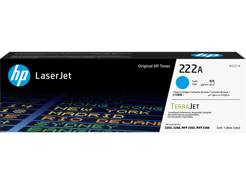 HP 222a Original Cyan Laserjet Toner Cartridge | Hewlett Packard Toner Cartridges Genuine
