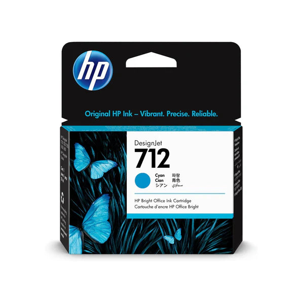 HP 712 29ml Original Cyan Designjet Ink Cartridge | Hewlett Packard Inkjet Cartridges Genuine
