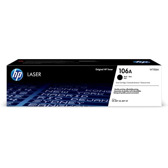 HP 106A BLACK LASERJET TONER FOR LASER 107/MFP 135/137 | Hewlett Packard Toner Cartridges Genuine