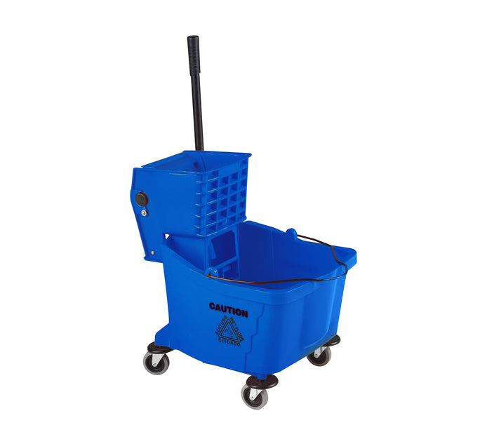 ECONO SINGLE BUCKET MOPPING TROLLEY ON CASTORS & WRINGER | CANTEEN & JANITORIAL