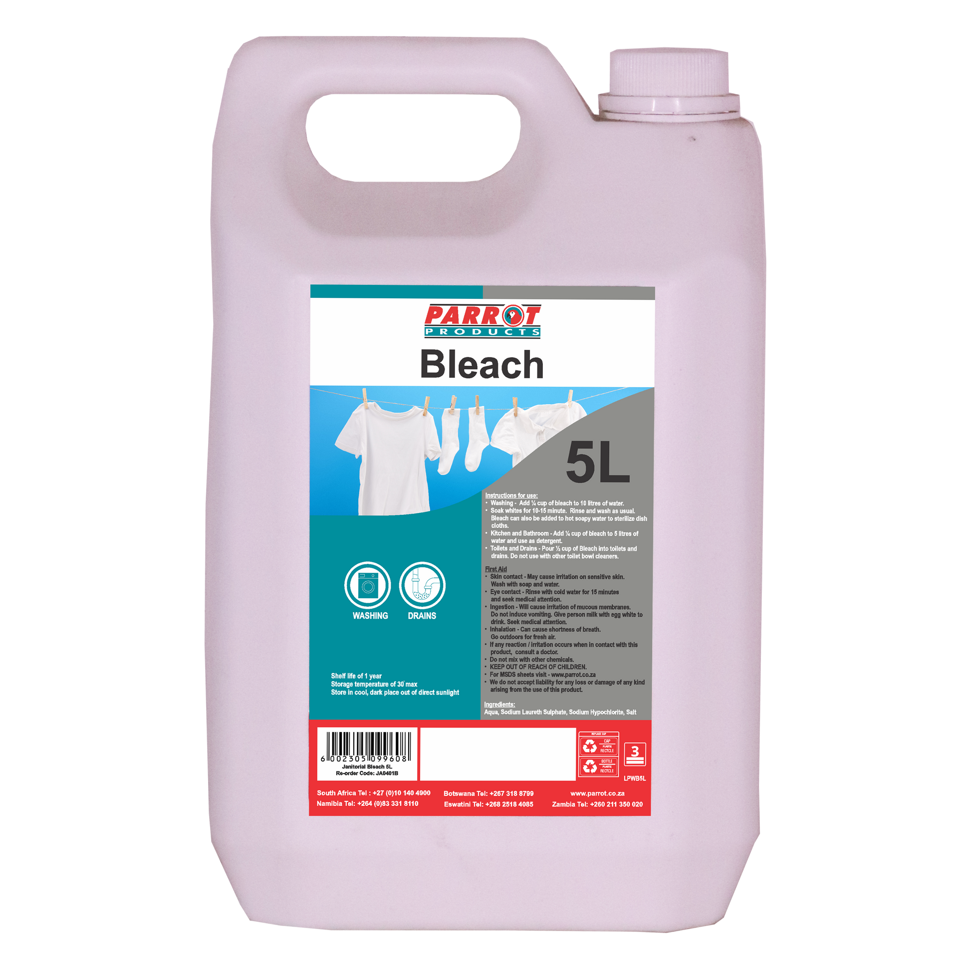JANITORIAL BLEACH 5L | Cleaning Materials
