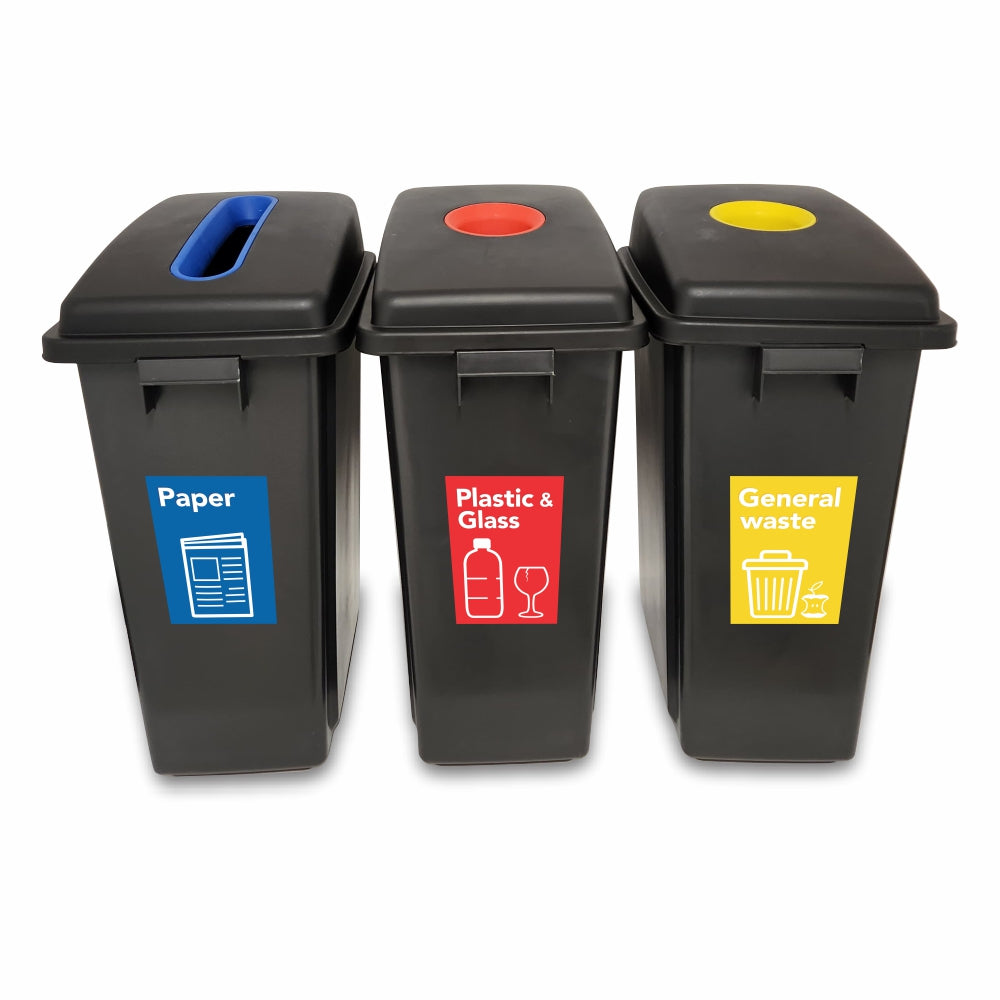 BIN RECYCLING SET OF 3 - PLASTIC | PPE