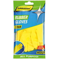 GOLDENMARC RUBBER GLOVES MEDIUM | Cleaning Materials