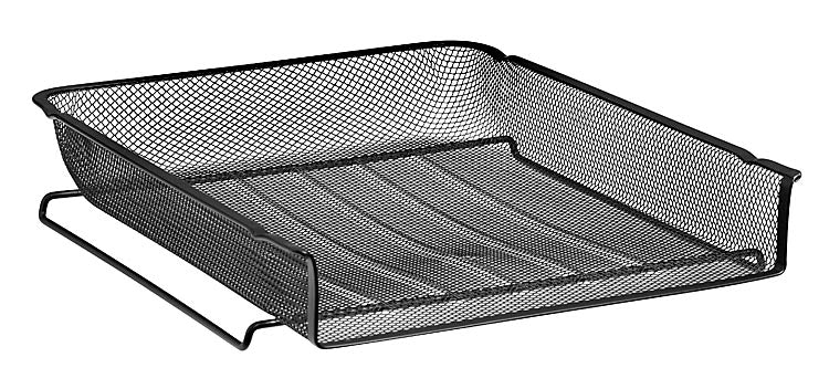 MESH TRAY SINGLE BLACK | Letter Trays