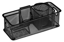 MESH METAL STATIONERY SET OF 4 BLACK | Desk Sorter