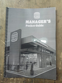 Burger King booklets - Manager's Pocket Guide | Books,Pads & Carbon
