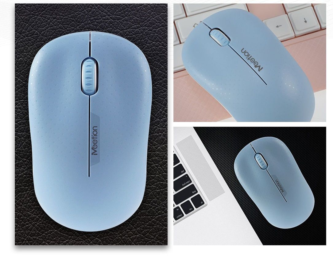 MEETION 2.4GHZ WIRELESS MOUSE BLUE (INCL BATTERY)