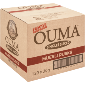 Ouma Singles Sliced Muesli Rusks 120 x 30g Pack