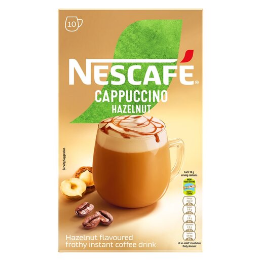 NESCAFE HAZELNUT INSTANT CAPPUCCINO SACHETS 10 PACK | Instant Coffees