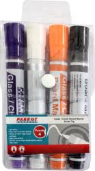 Marker Glass/Chalkboard Pouch 4 Assorted | Chalk Markers