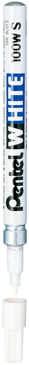 Pentel X100-W S White Marker Fine Bullet | Markers