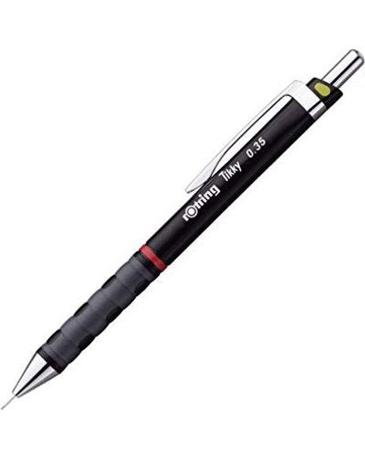 ROTRING TIKKY CLUTCH PENCIL 0.35MM BLACK BARREL, | Pencils Clutch