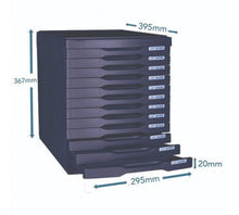 SDS 12 Drawer Filing System - Charcoal | Drawer Storage Systems