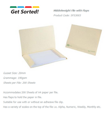 SFS Middleweight File with Flap Pack 25 | Files, Filing & Storage Solutions