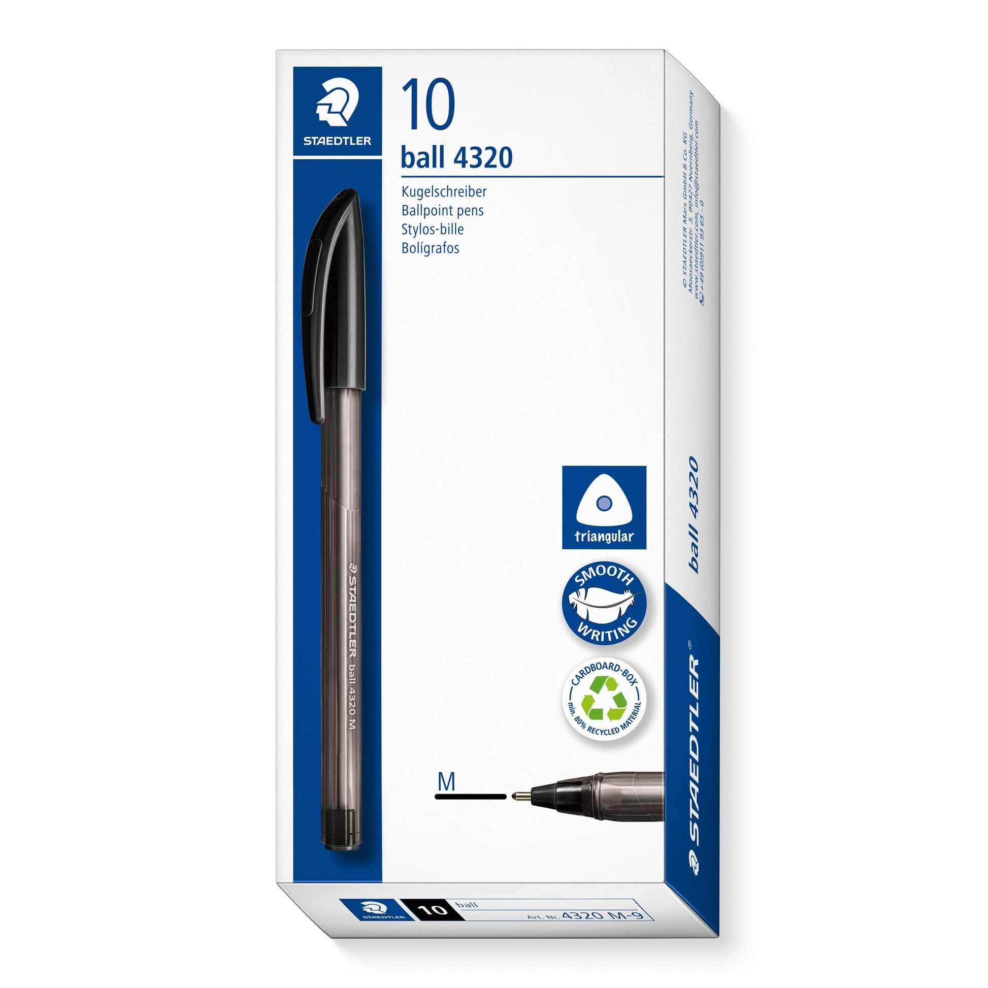 PEN BPN M 1.0 STICK BLACK 10's | Ballpoint Pens