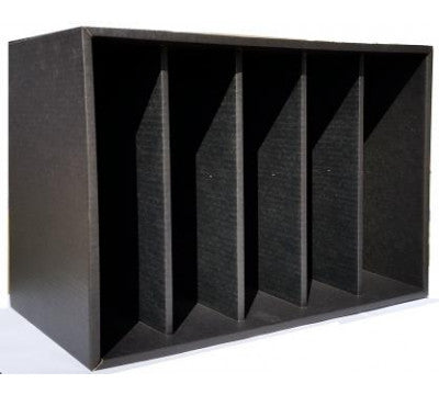 L/A STORAGE BOX 5 COMPARTMENT BLACK | Stor-A-File