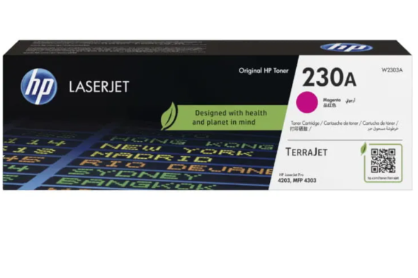 HP 230A Original Magenta Laserjet Toner Cartridge For HP Color Laserjet Pro 4203; Mfp 4303 | Hewlett Packard Toner Cartridges Genuine