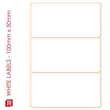Redfern White Labels R10050 Sheets | Flat pack Labels