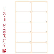 Redfern White Labels R3250 Sheets | Flat pack Labels