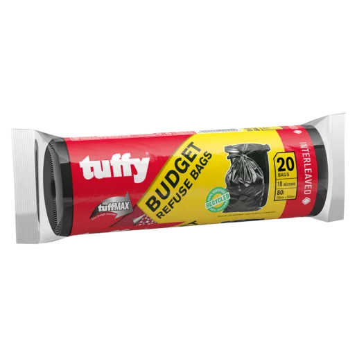 Tuffy tuffMAX 20 Pack Refuse Budget Bags 750mm x 950mm | Cleaning Materials