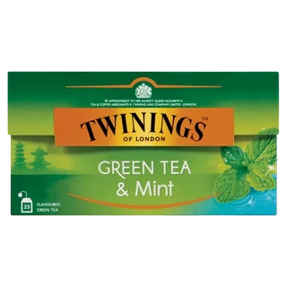 Twinings Green Tea & Mint Teabags 25 Pack | Teas
