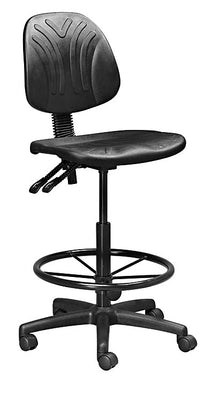 INDUSTRIAL HI REACH CHAIR WITH GLIDES BLACK(Lead Time Delivery) | Chairs