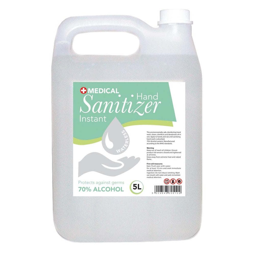 Medical Hand Sanitizer 5 Litre Clear Gel | Cleaning Materials