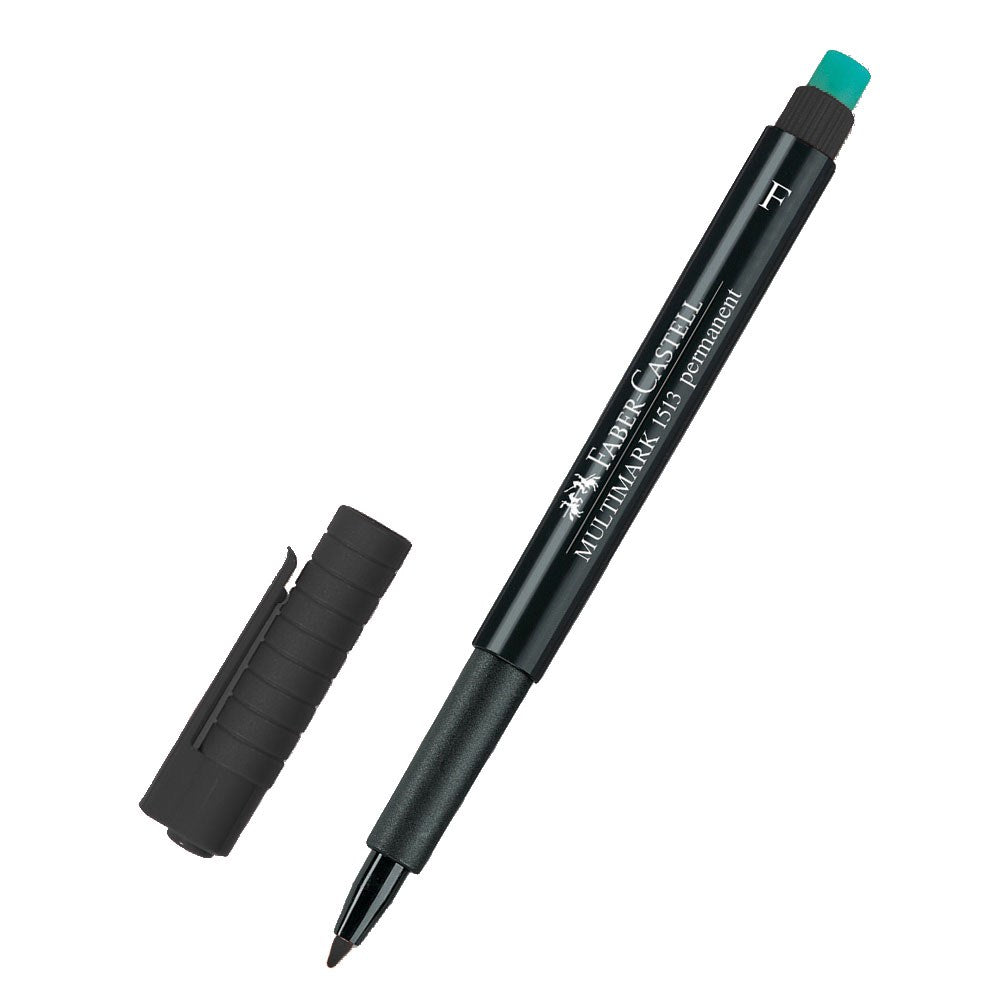 Faber Castell 1513 Multimark Permanent Fine Black Box 10 | Permanent Marking Pens