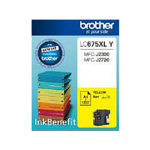 BROTHER LC675XLY HIGH YIELD YELLOW INK CARTRIDGE FOR MFCJ2720 MFCJ2320 ( 1200 PAGE YIELD ) | Brother Toner Cartridges Genuine