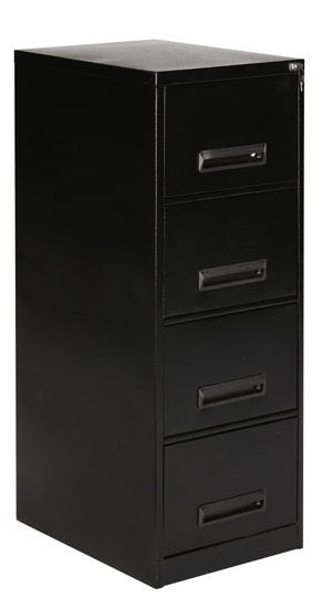 Blue Pointer Filing Cabinet 4 Drawer Steel - Black( Delivery to main centres only)