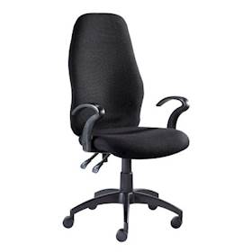 Synchro Operators Chair - Black - With Flamingo Arms | Chairs