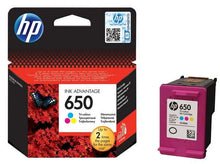 HP 650 Tri-Colour Ink Cartridge Blister Pack