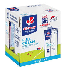 Clover Full Cream Milk 6X1L | Milk