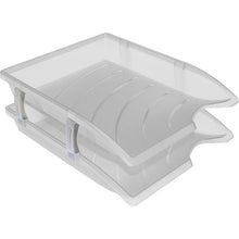Bantex Optima Clear Let Tray + Risers | Letter Trays