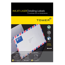 Tower Laser Label 35mmx70mm 24up Yel 100
