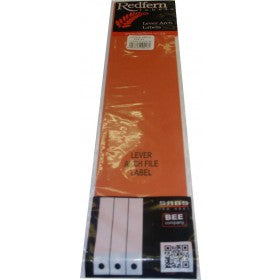 Redfern Lever Arch Label Florescent Orange | Lever Arch Labels