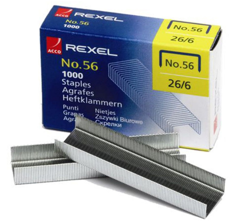 Rexel 56 Staples 1000's(20 Sheet Capacity)