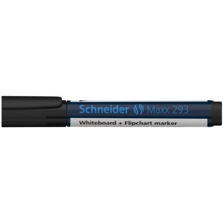 MAXX 293 - WHITEBOARD CHISEL POINT 1 + 4MM BLACK PACK OF 10 | SCHNEIDER - Writing Materials
