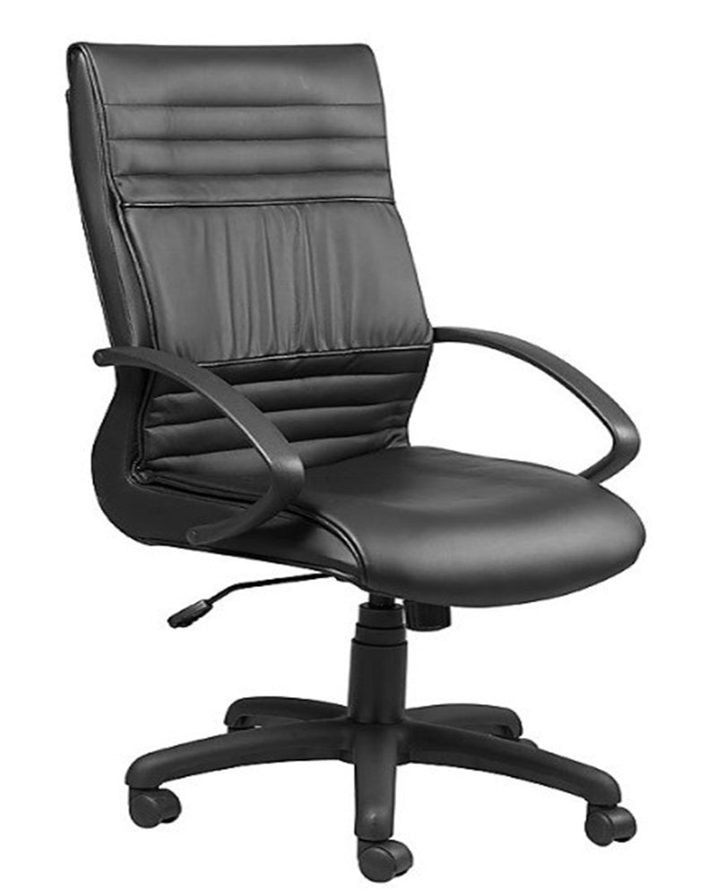 Holly High Back With Flexi Arms Bonded Leather Black | Chairs