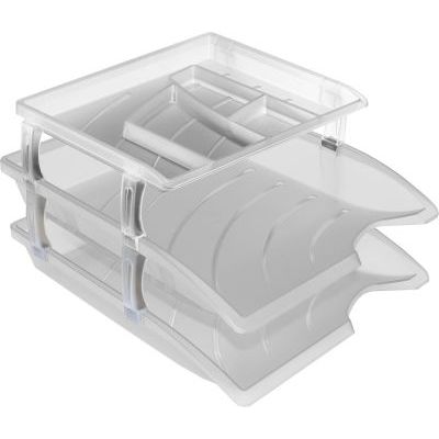 Bantex Optima Letter-Organi Set Clear | Letter Trays