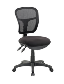 Cobalt Jet Mesh Black Chair - No Arms | Chairs