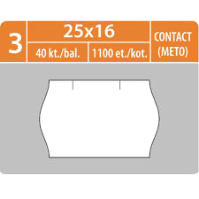 Meto Labels 25X16 White | Price Gun Stickers