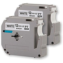 Brother MK231 12mmx8m Black On White Non-Lam Tape