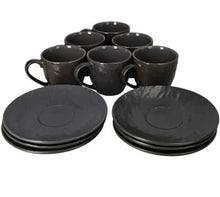 Classic Coffee Cup & Saucer Set Pack of 12 Ceramic Black | CANTEEN & JANITORIAL