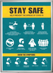 Covid19 Poster Frame Mitred Econo + Poster A4 | PPE